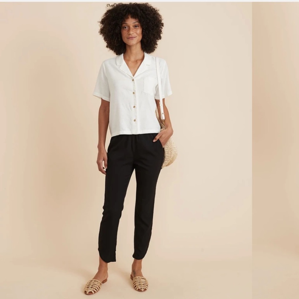 Marine Layer Black Cropped Pants